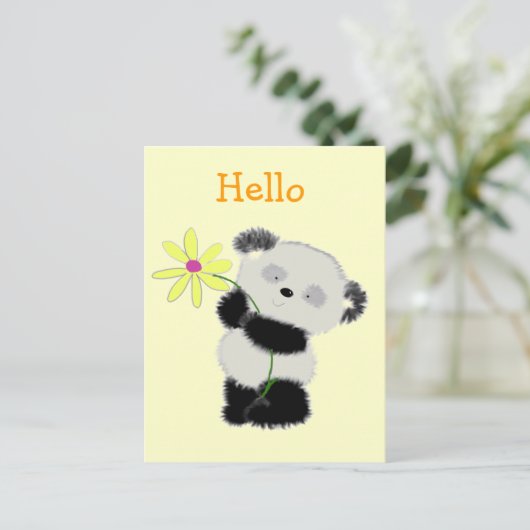 Carte Postale panda (Debout devant)