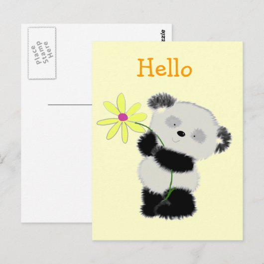Carte Postale panda (Devant / Derrière)