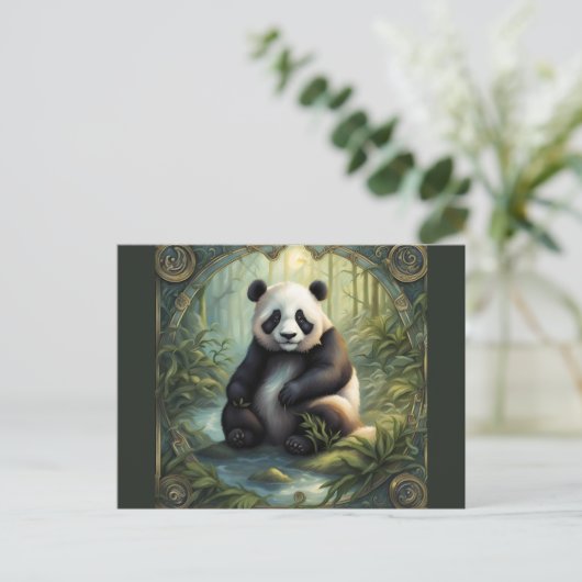 Carte Postale Panda (Debout devant)