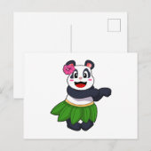 Carte Postale Panda à la danse de ballet (Devant / Derrière)