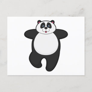 Carte Postale Panda à l'exercice de stretching de yoga
