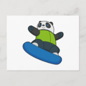 Carte Postale Panda a Snowboarder (Devant)