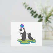 Carte Postale Panda at yoga (Debout devant)