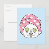 Carte Postale Panda Au Spa (Devant / Derrière)