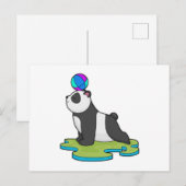 Carte Postale Panda au Yoga Fitness (Devant / Derrière)