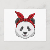 Carte Postale Panda avec bandana (Devant)