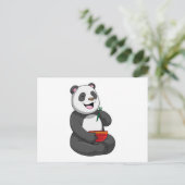 Carte Postale Panda avec bol de ramen (Debout devant)