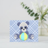 Carte postale Panda Baby Boy Joueuse (Debout devant)