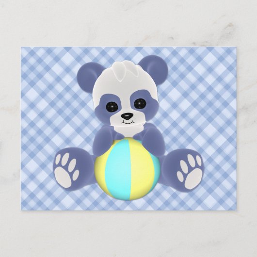 Carte postale Panda Baby Boy Joueuse (Devant)