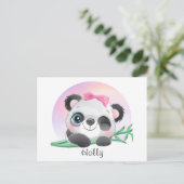 Carte Postale Panda Bamboo, un animal mignon (Debout devant)