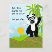 Carte Postale Panda bear Anniversaire Merci note (Devant)