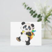 Carte Postale Panda Bear avec sac à dos (Debout devant)