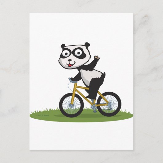 Carte Postale Panda Bear Biker (Devant)