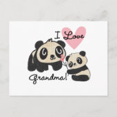 Carte Postale Panda Bears I Love Grandma (Devant)
