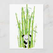 Carte Postale Panda bébé dans la forêt de Bambou (Devant)