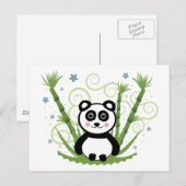 Carte Postale Panda bébé mignonne (Devant / Derrière)