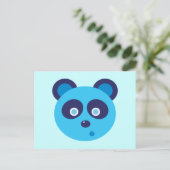 Carte Postale Panda bleu (Debout devant)