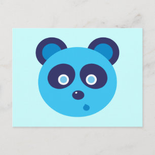 Carte Postale Panda bleu