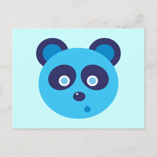 Carte Postale Panda bleu (Devant)