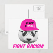 CARTE POSTALE PANDA COMBATTRE LE RACISME (Devant / Derrière)