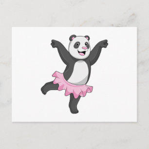 Carte Postale Panda comme Ballerina au Ballet