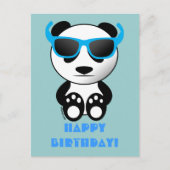 Carte Postale Panda cool avec lunettes de soleil | Joyeux annive (Devant)