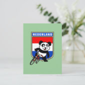 Carte Postale Panda cycliste néerlandais (Debout devant)