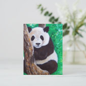 Carte Postale Panda dans une peinture d'arbre (Debout devant)