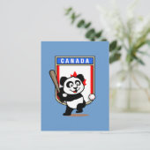 Carte Postale Panda De Baseball Canada (Debout devant)