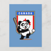 Carte Postale Panda De Baseball Canada (Devant)