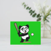 Carte Postale Panda de baseball mignon (Debout devant)