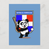Carte Postale Panda de baseball République Dominicaine (Devant)