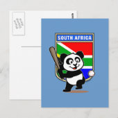 Carte Postale Panda de baseball sud-africain (Devant / Derrière)