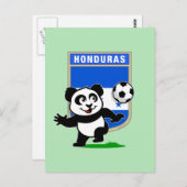 Carte Postale Panda de football du Honduras (Devant / Derrière)