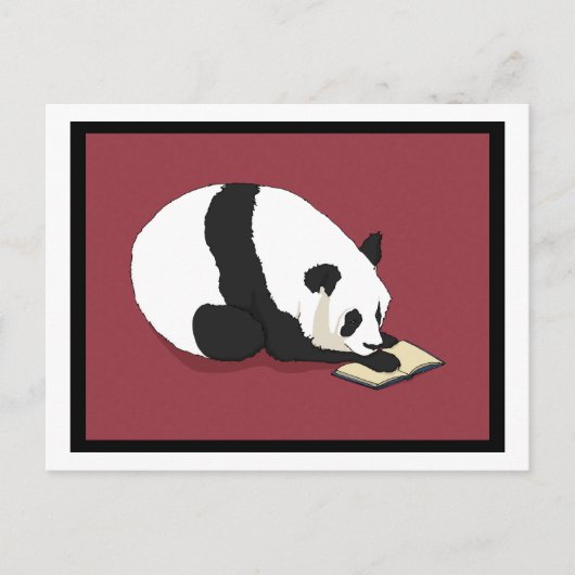 Carte Postale Panda de lecture (Devant)