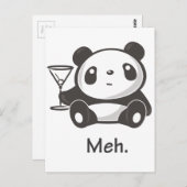 Carte Postale Panda de Meh (Devant / Derrière)