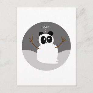 Carte Postale Panda de neige