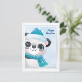 Carte Postale Panda de Noël (Debout devant)