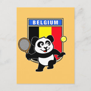 Carte Postale Panda de tennis de Belgique