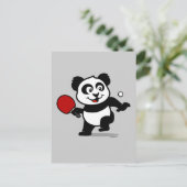 Carte Postale Panda de tennis de table (Debout devant)