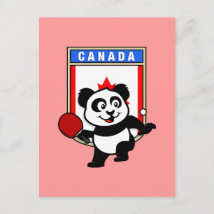 Carte Postale Panda de tennis de table Canada
