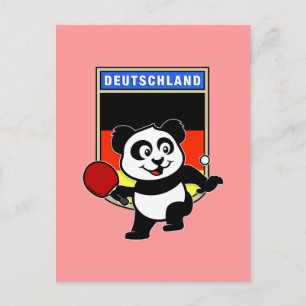Carte Postale Panda de tennis de table en Allemagne