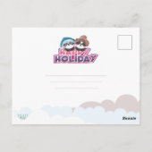Carte Postale Panda de vacances joyeuses (Dos)