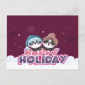 Carte Postale Panda de vacances joyeuses (Devant)