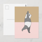 Carte Postale Panda de yoga (Devant / Derrière)