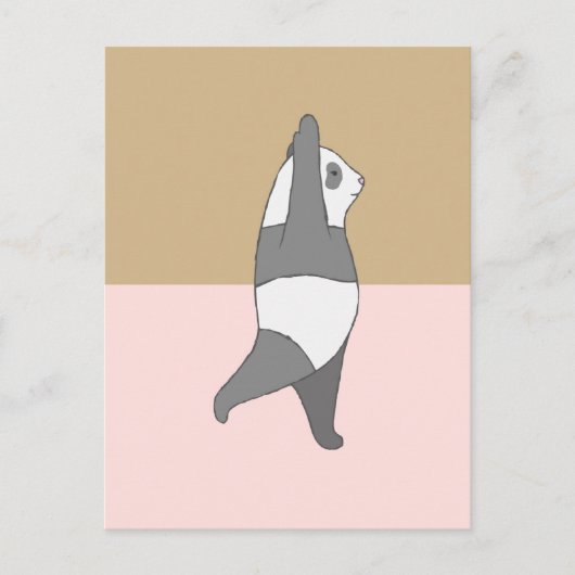 Carte Postale Panda de yoga (Devant)