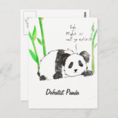 Carte postale Panda Defeatist (Devant / Derrière)
