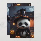 Carte Postale Panda d'Halloween (Devant / Derrière)