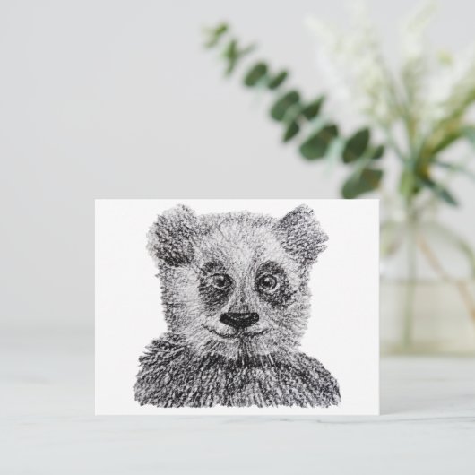 Carte postale Panda Drawing (Debout devant)