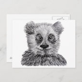 Carte postale Panda Drawing (Devant / Derrière)